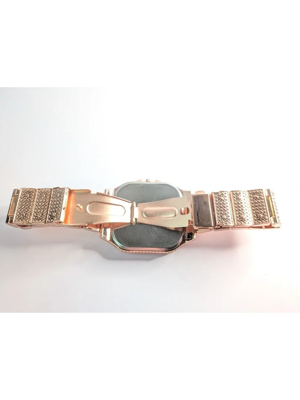 Men's Iced Out Watch 40mm – Moissanite Simulated – Rose Gold Look - Roman Num.